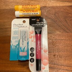 New Chapstick & Burt’s Bees Lip Balm Bundle
